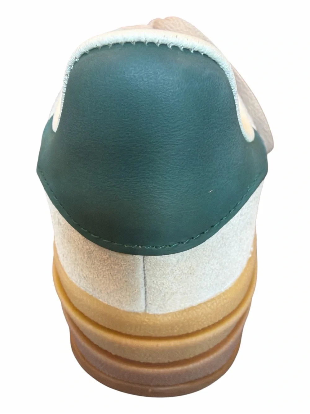 Adidas Gazelle Bold Green Off White Size 6 1/2 Suede Leather Gold Branding - Picture 8 of 14